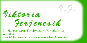 viktoria ferjencsik business card